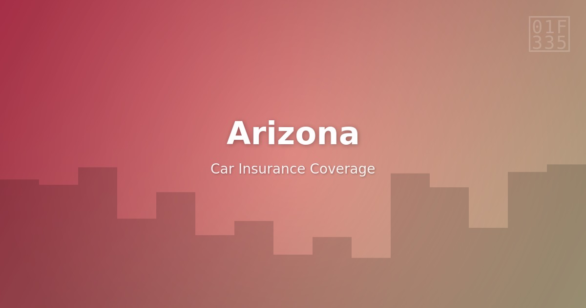 Arizona desert landscape with Grand Canyon, Phoenix skyline, and car driving on scenic highway