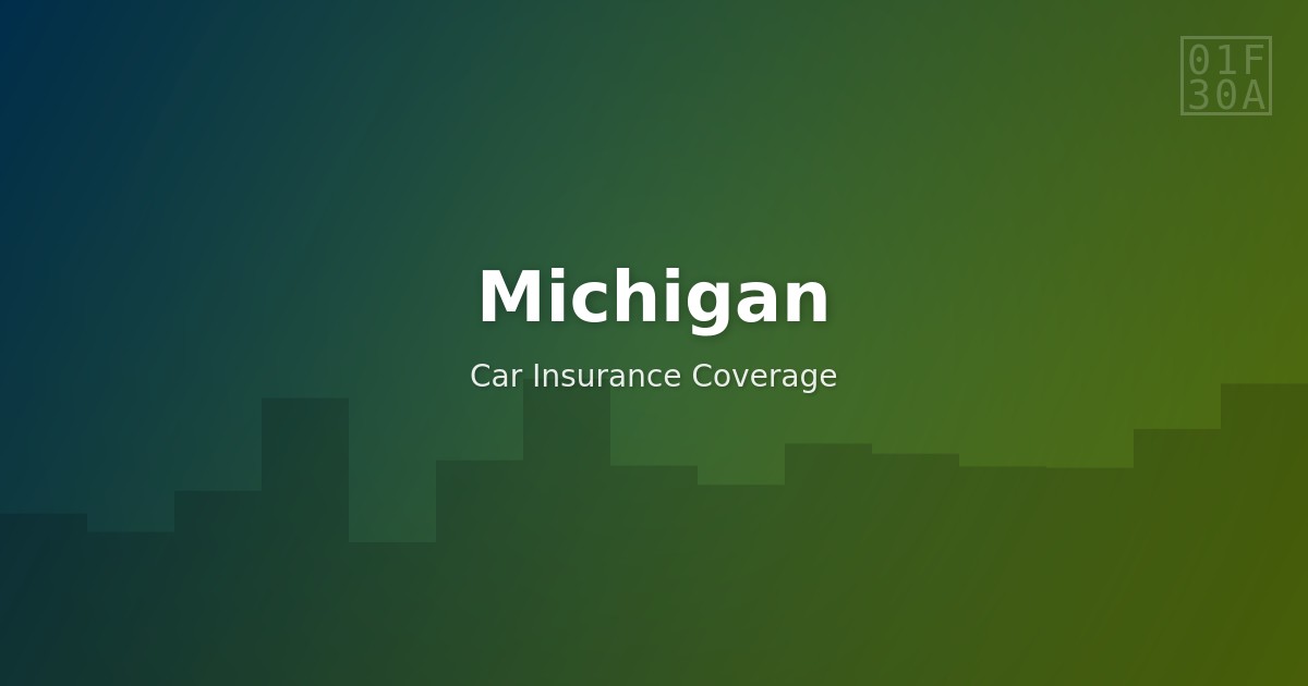 Detroit skyline with car driving across Ambassador Bridge over Michigan landscape