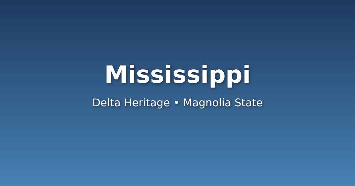 Mississippi highway with car driving through southern landscape