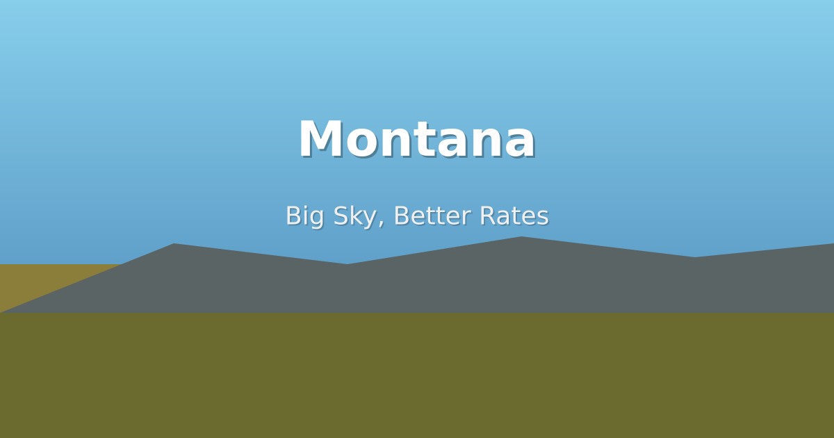 Montana highway with mountain landscape and big sky