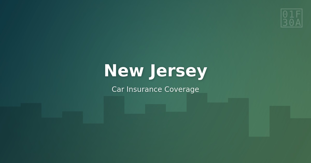 New Jersey Turnpike with NYC skyline in background and car driving through Garden State