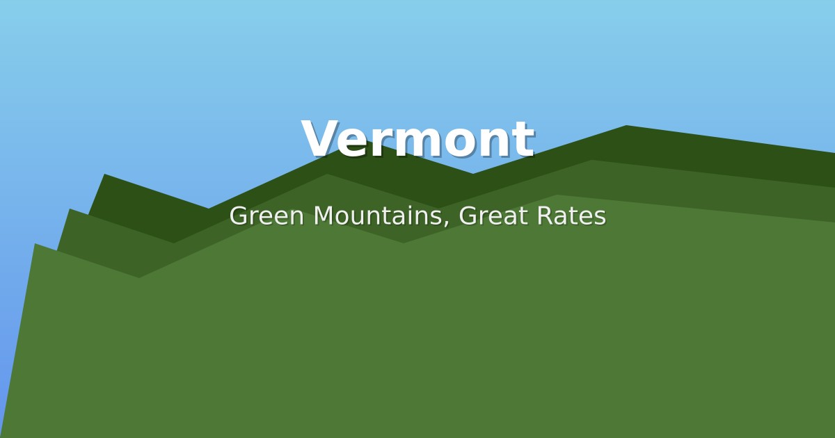 Vermont country road through fall foliage and mountains