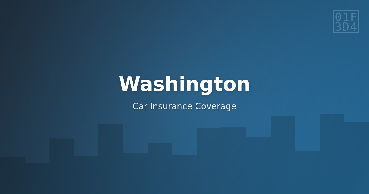 Seattle skyline with Space Needle, Mount Rainier, and car driving through Washington landscape