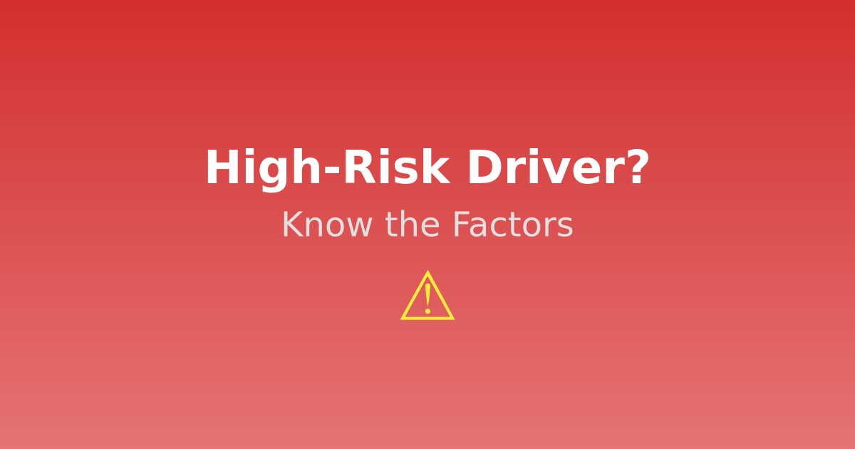 Car insurance guide - what is considered high risk for car insurance